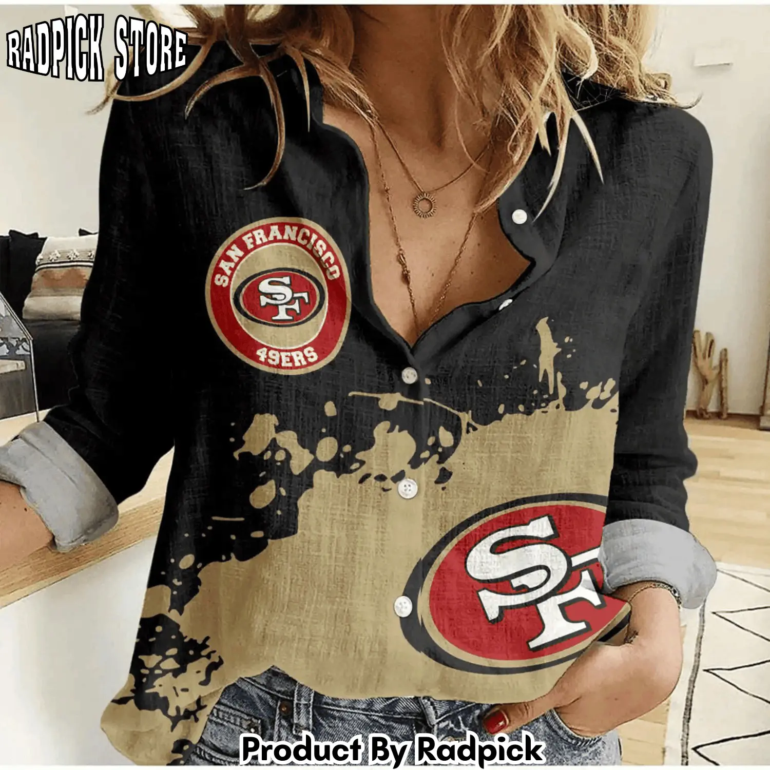 Radpick san francisco 49ers woman shirt nfl limited rp662166